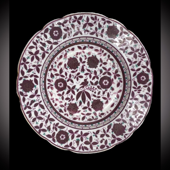 Royal Vienna Floral Soup Plate  1744-1749 ? Bindenschild Red Shield Antique - Picture 2 of 11